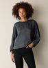Dimensional Silk Jacquard Round Neck Top