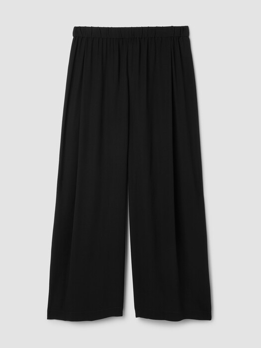 Silk Georgette Crepe Wide-Leg Pant