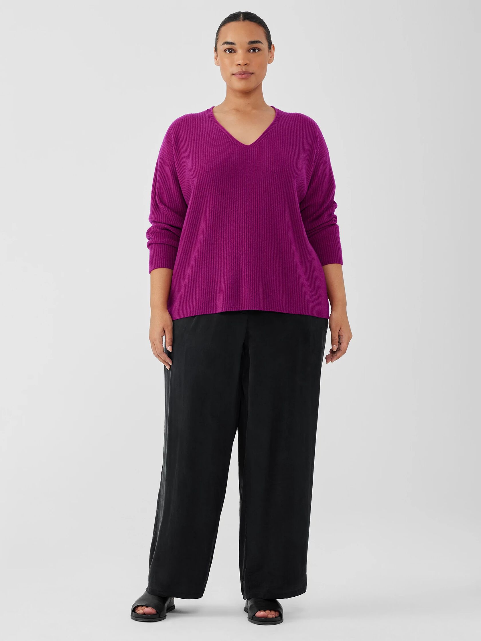 Italian Cashmere V-Neck Top