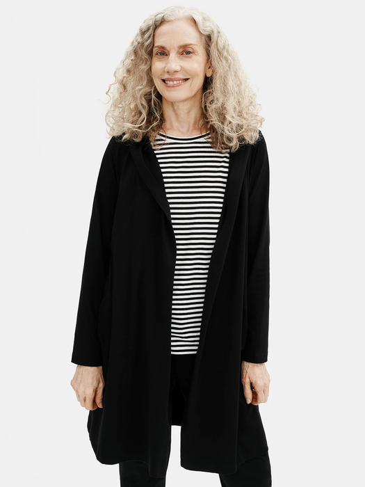 Traceable Organic Cotton Jersey Hooded Wrap Jacket