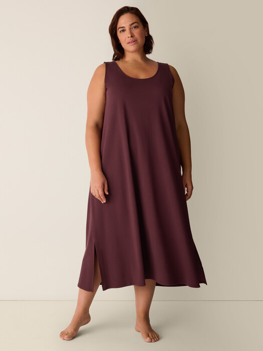 Organic Cotton Interlock Scoop Neck Sleep Dress