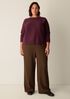 Stretch Wool Crepe Wide-Leg Trouser