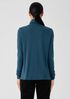 Ribbed Pima Cotton Blend Turtleneck Top
