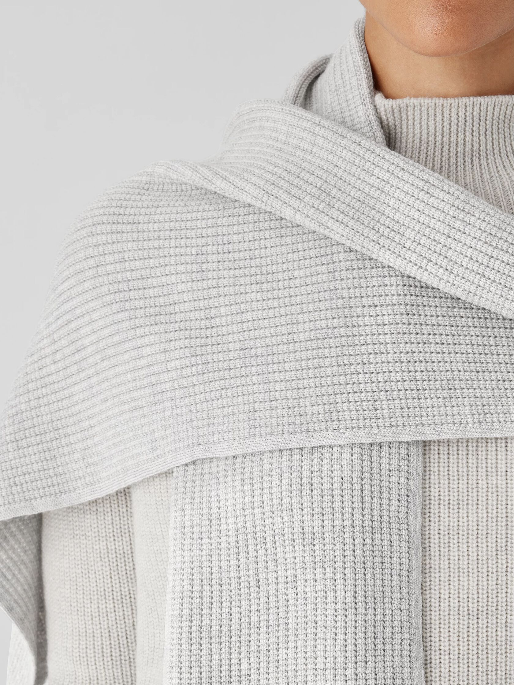 Merino Thermal Rib Scarf in Regenerative Wool