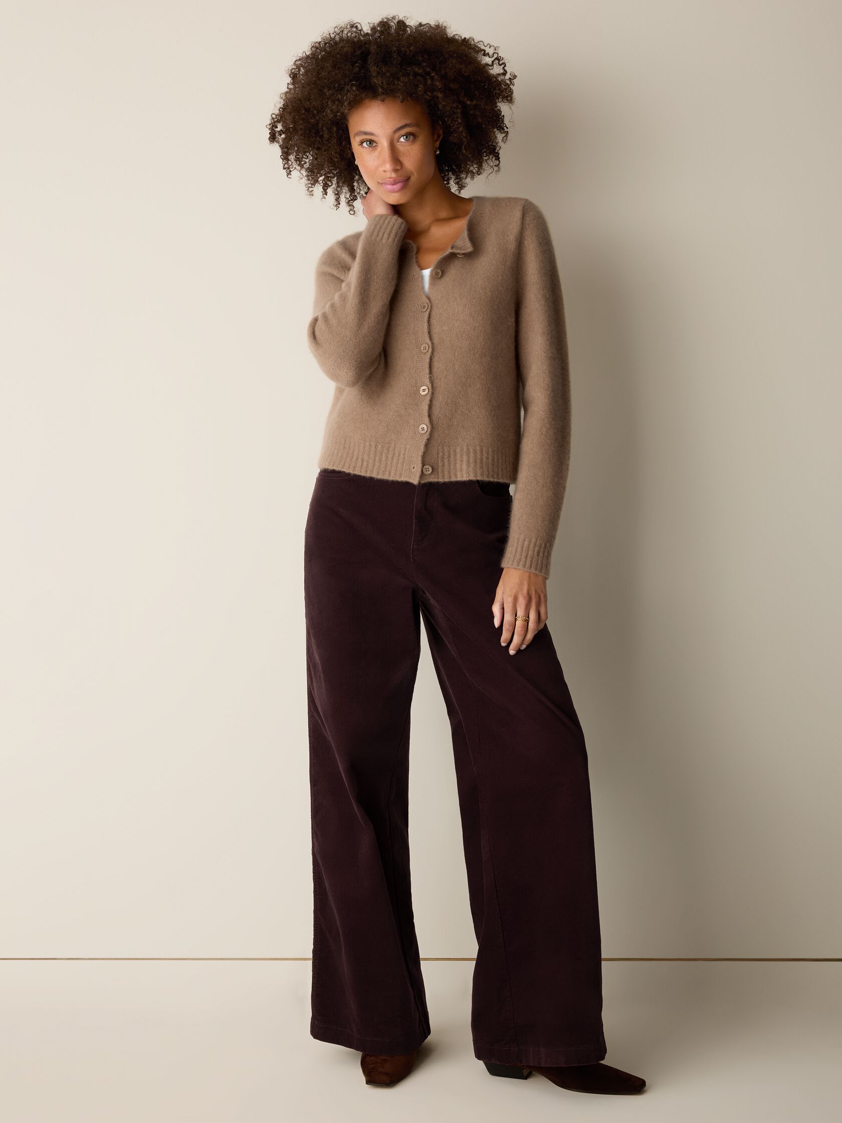 Cashmere Silk Bliss Crew Neck Cardigan