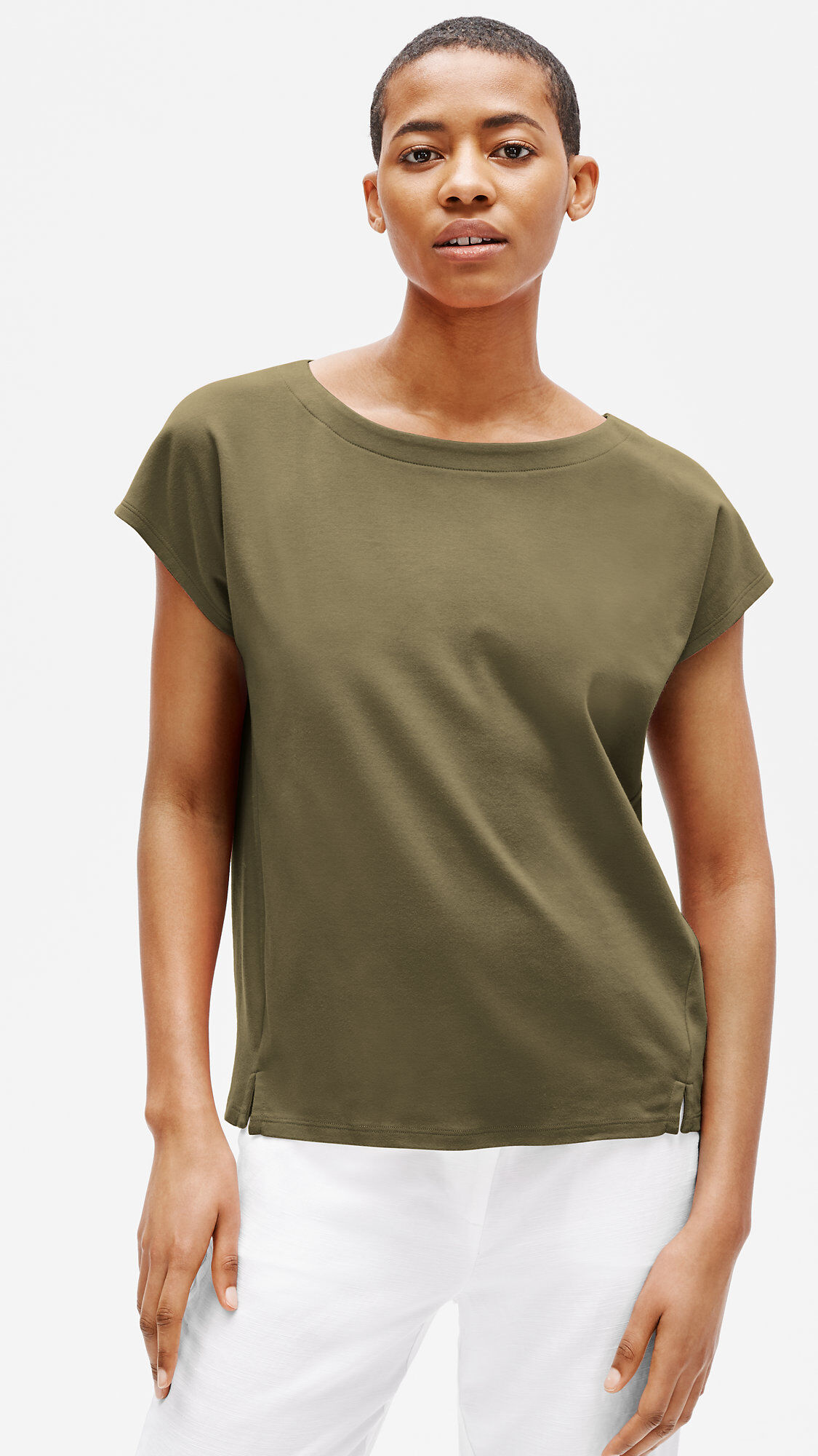 Eileen fisher bateau neck top best sale