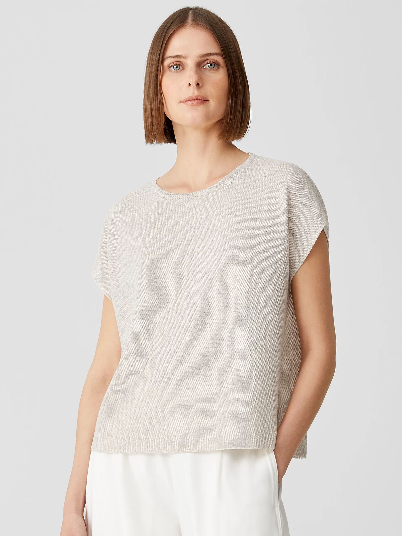 Organic Linen Cotton Twist Square Top