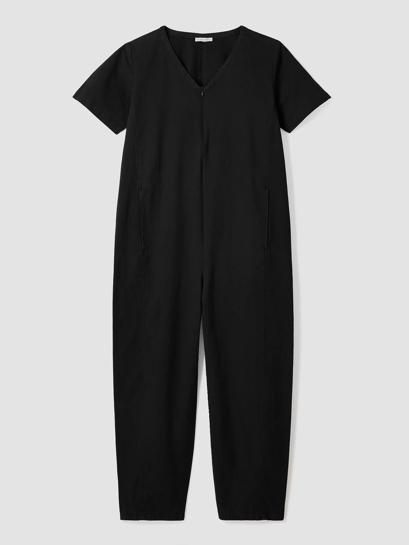 Cotton Hemp Stretch Lantern Jumpsuit