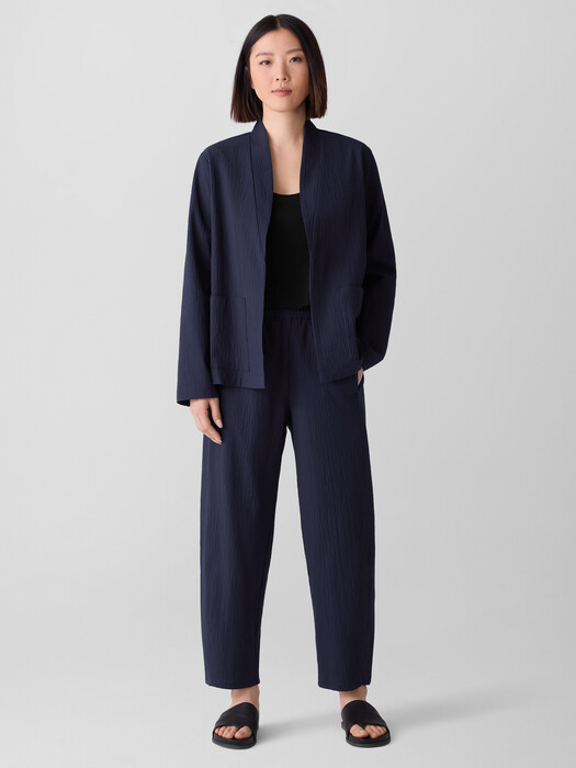 Organic Cotton Pucker High Collar Jacket