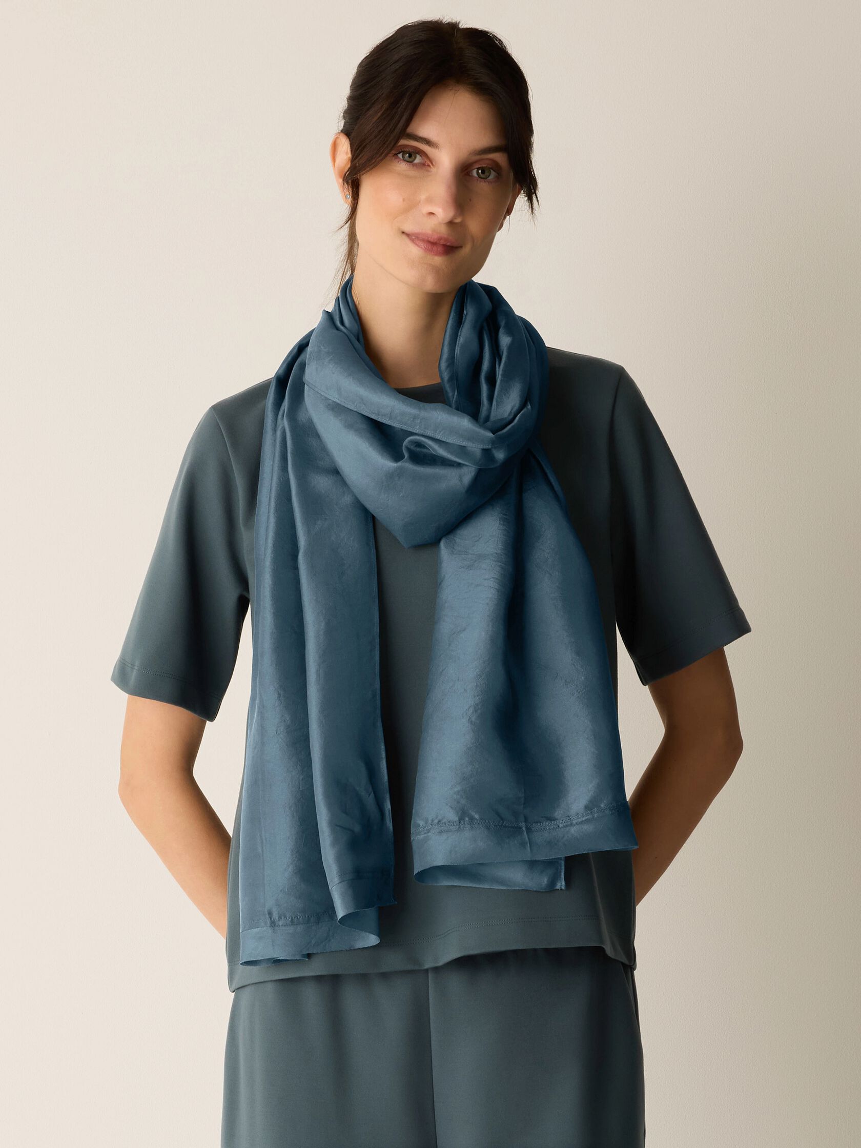 Washed Organic Silk Scarf