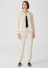 Organic Cotton Ponte Zip-Front Jacket