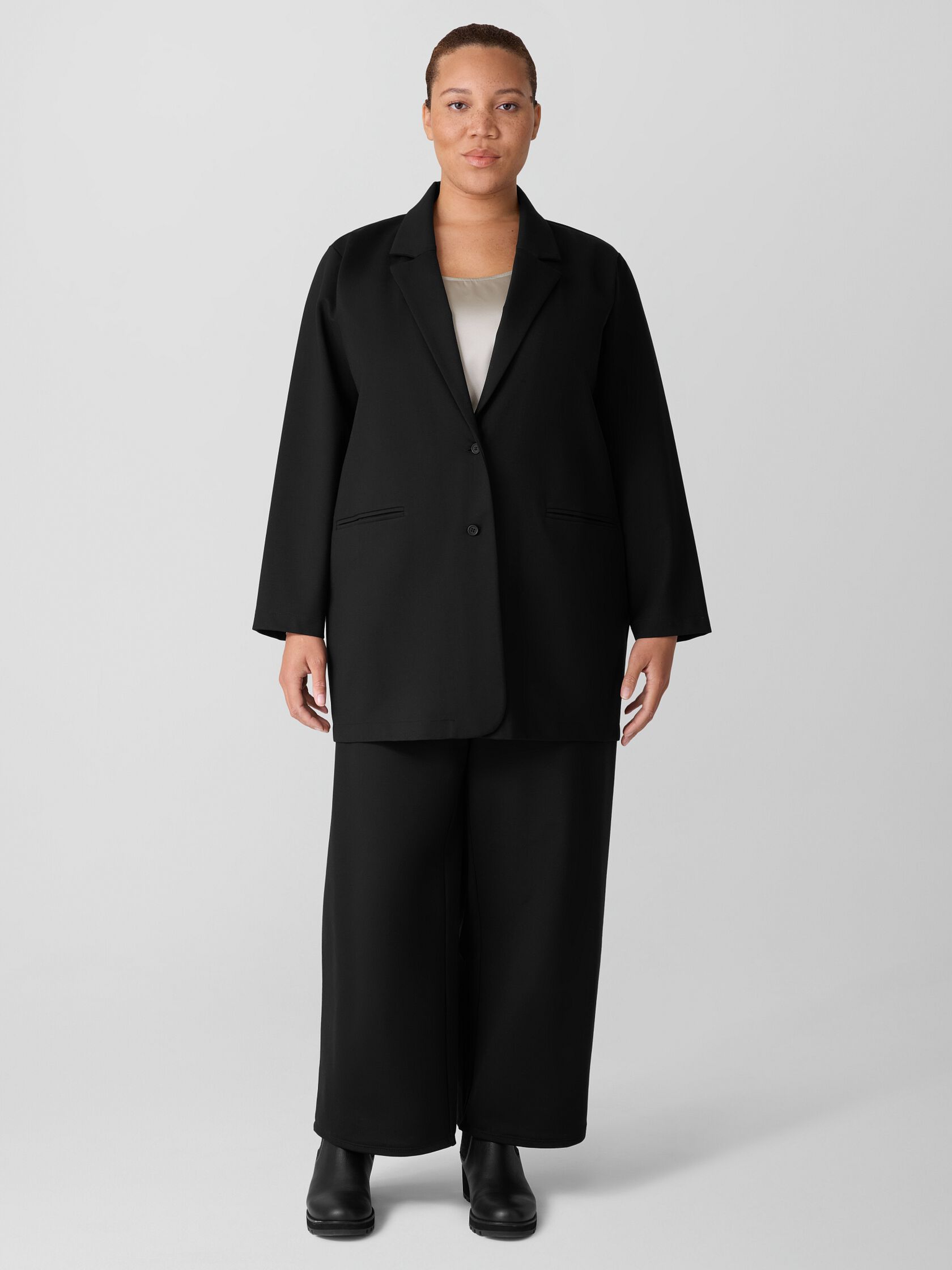 Washable Flex Ponte Long Blazer