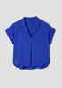 Silk Georgette Crepe Notch Collar Top