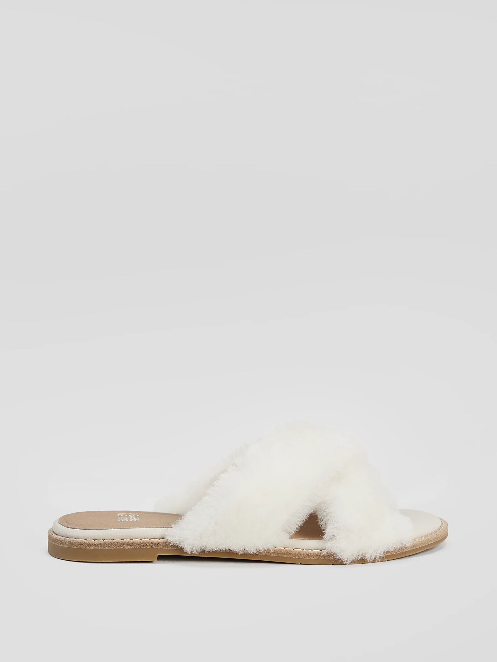 Cross Shearling Slipper