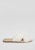 Cross Shearling Slipper