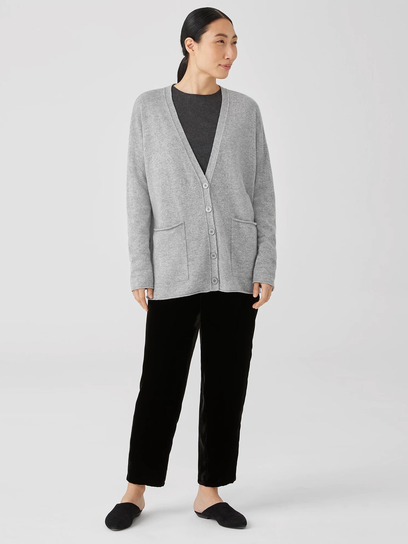 Italian Cashmere V-Neck Cardigan