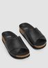 Code Nappa Leather Wedge Sandal