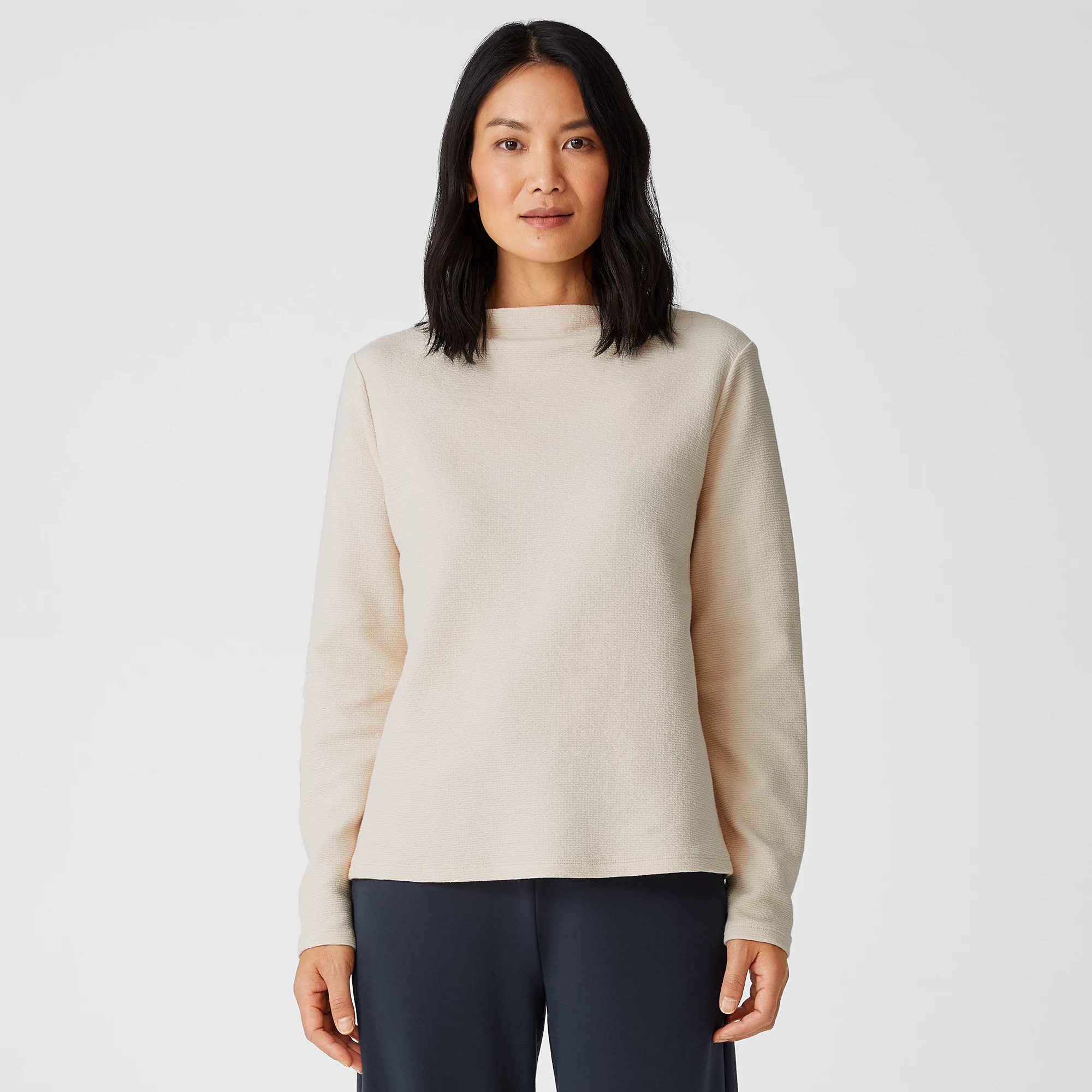 Eileen fisher funnel neck top clearance