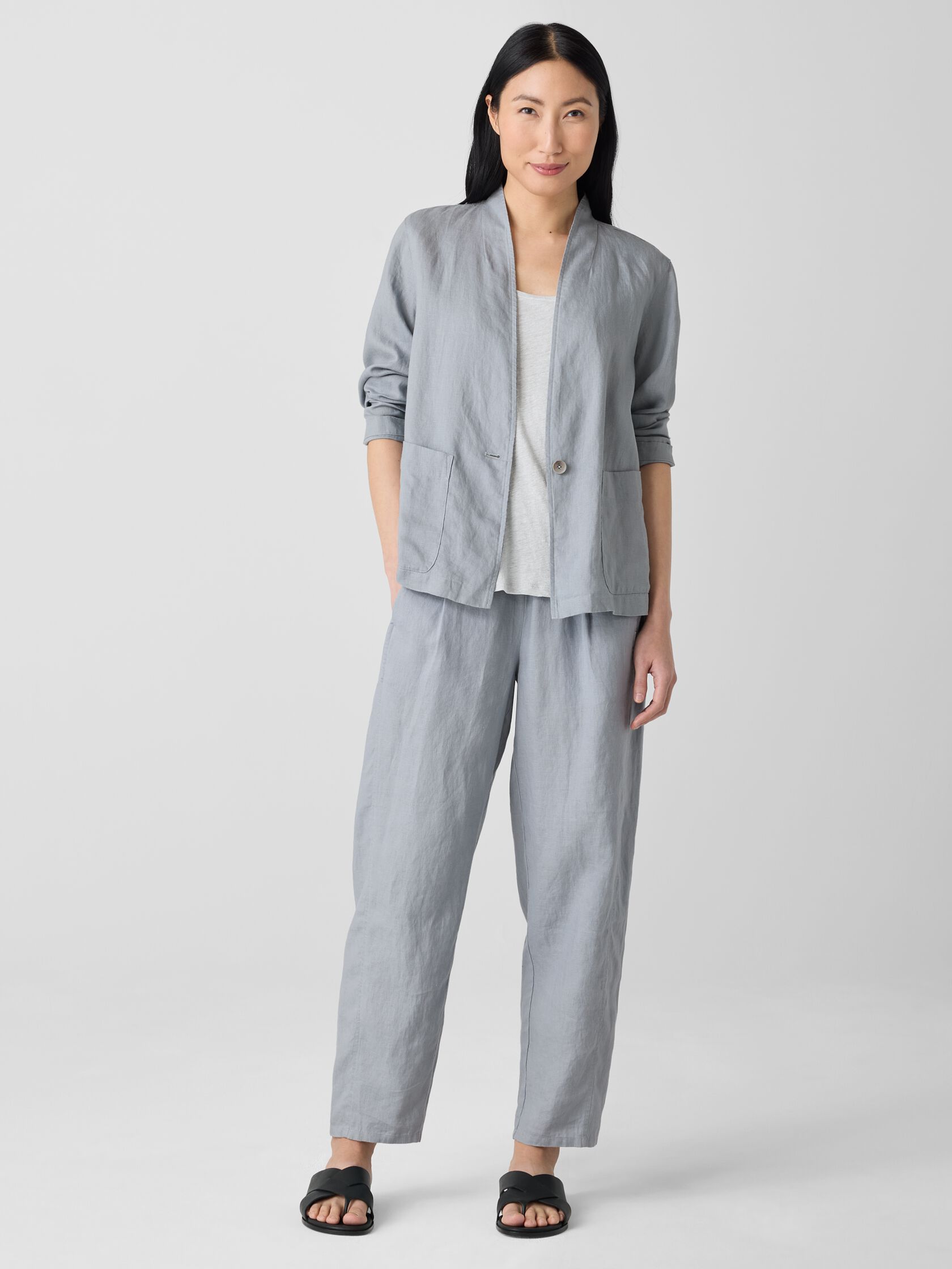 Organic Linen Jersey Scoop Neck Tank