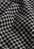 Wool Cotton Check Classic Collar Long Shirt