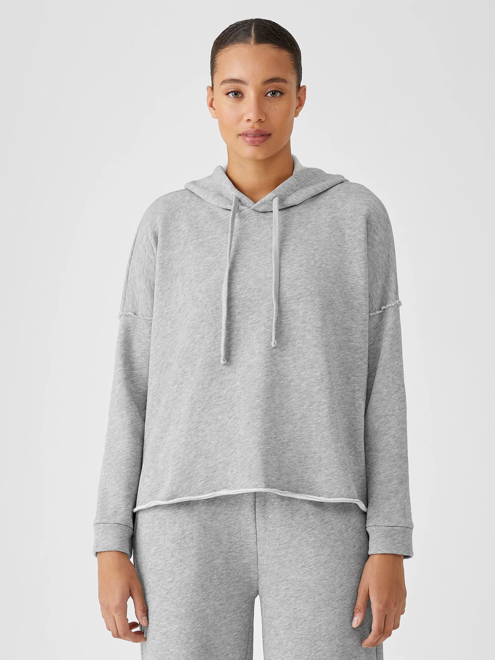 Organic Cotton French Terry Hooded Top