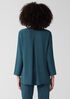 Silk Georgette Crepe Keyhole Top