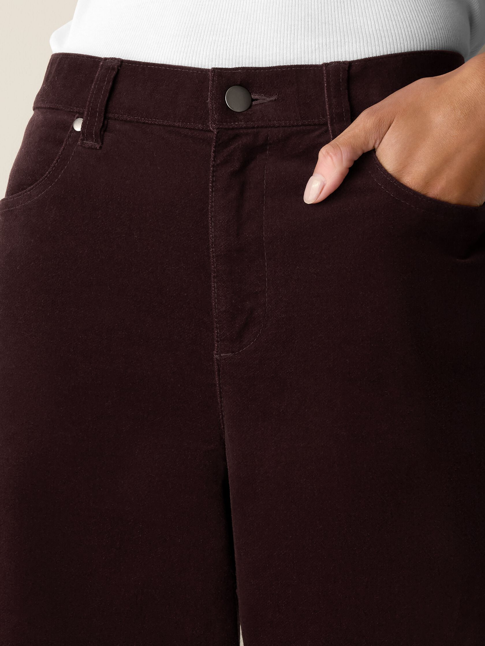 Brushed Organic Cotton Wide-Leg Pant