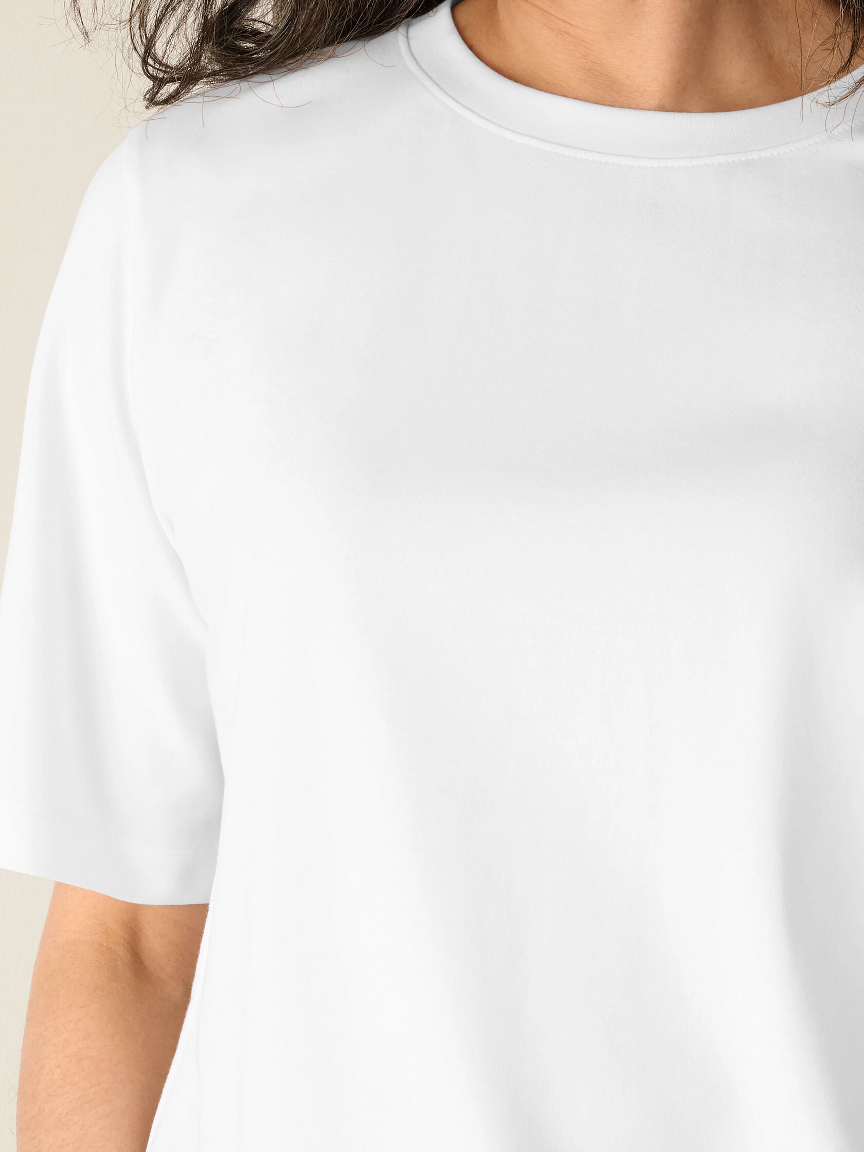 Extra-Fine Ponte Crew Neck Tee