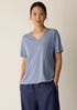 Organic Cotton Slubby Jersey V-Neck Tee