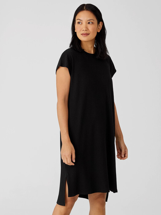 eileen fisher ribbed dress Eileen Fisher Women's Rib Midi Dress - Gray