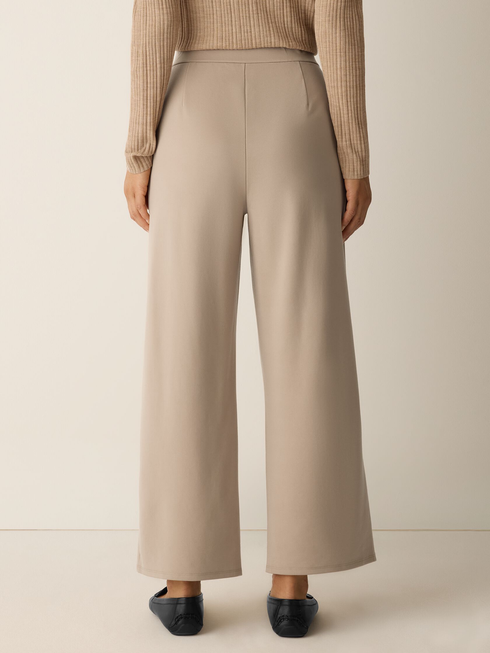 Washable Flex Ponte Wide-Leg Pant