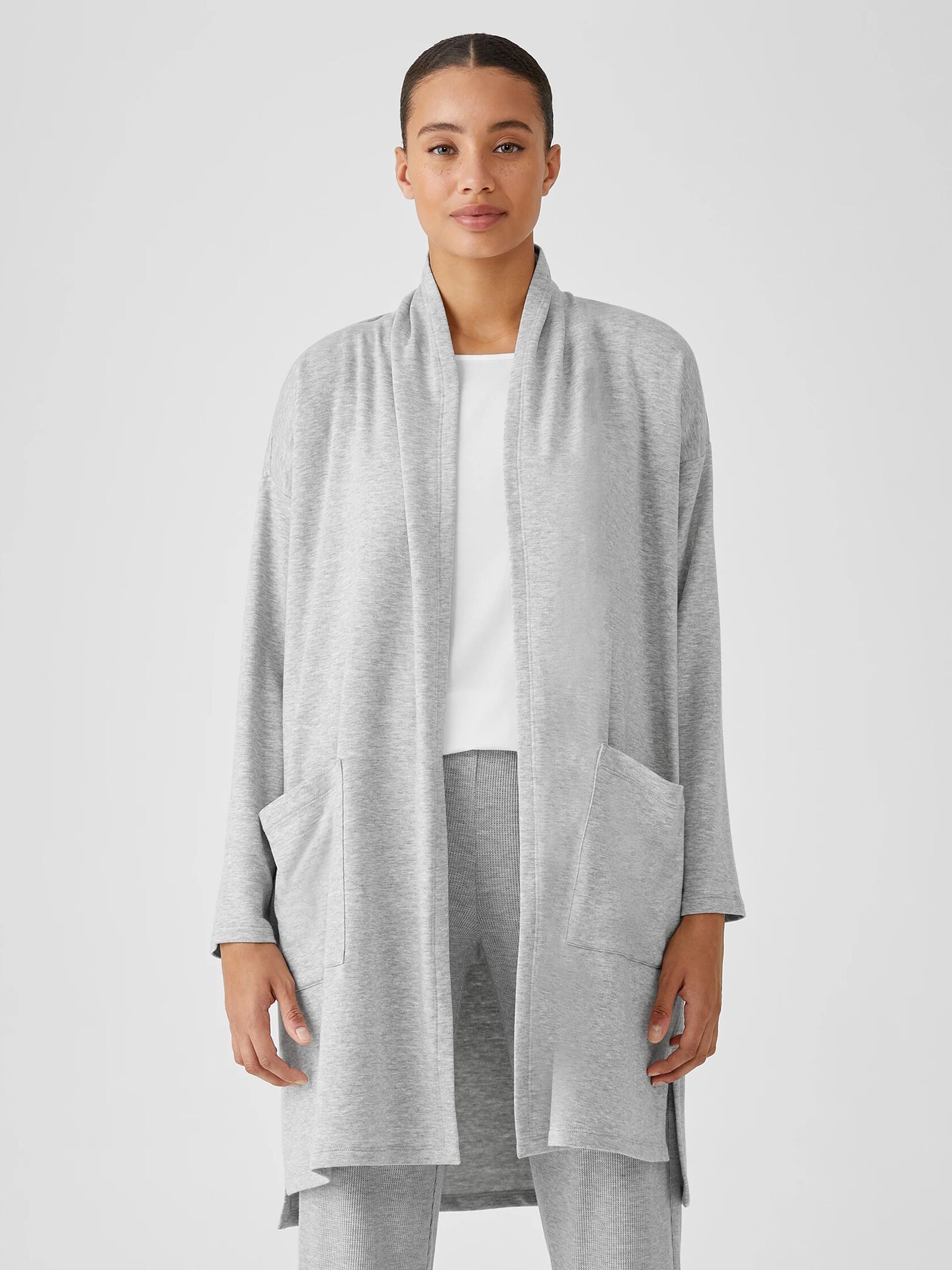 Cozy Brushed Terry Hug Long Jacket