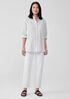 Organic Cotton Ripple Mandarin Collar Shirt