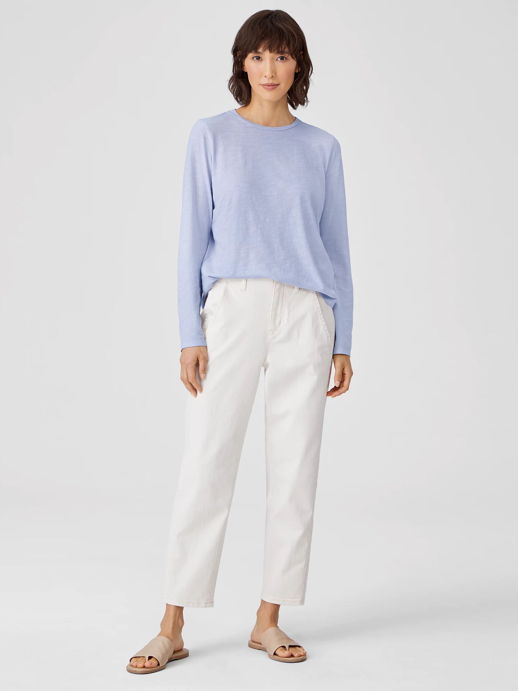 Organic Cotton Slub Round Neck Tee