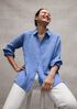 Striped Organic Cotton Gauze Classic Collar Shirt