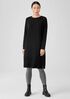 Stretch Jersey Knit Crew Neck Dress