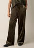 Cozy Velour Knit Wide-Leg Pant