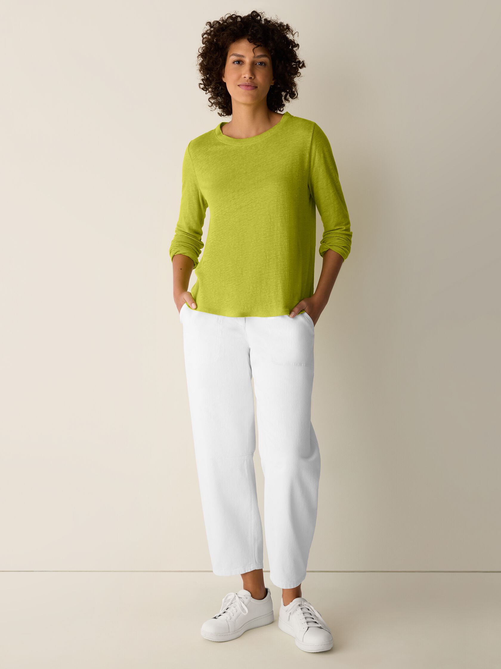 Organic Linen Jersey Long-Sleeve Tee