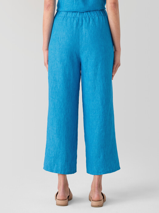 Washed Organic Linen Délavé Wide-Leg Pant