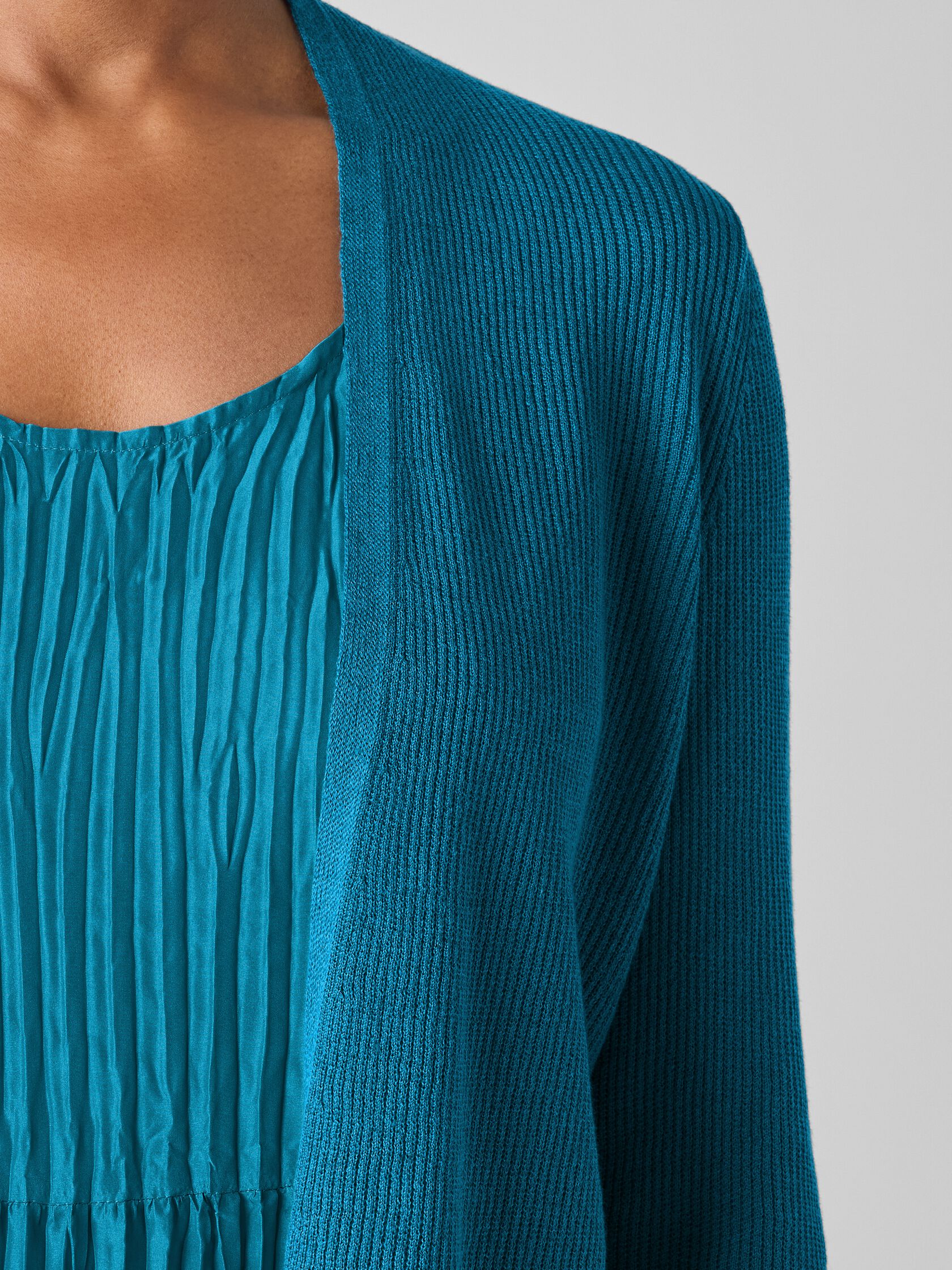 Organic Linen Cotton Cropped Cardigan