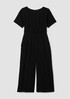 Woven Plissé Jumpsuit
