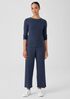Variegated Rib Knit Wide-Leg Pant