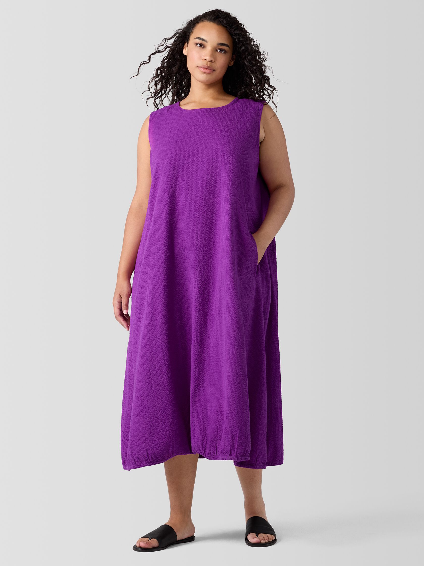 Organic Cotton Ripple Lantern Dress