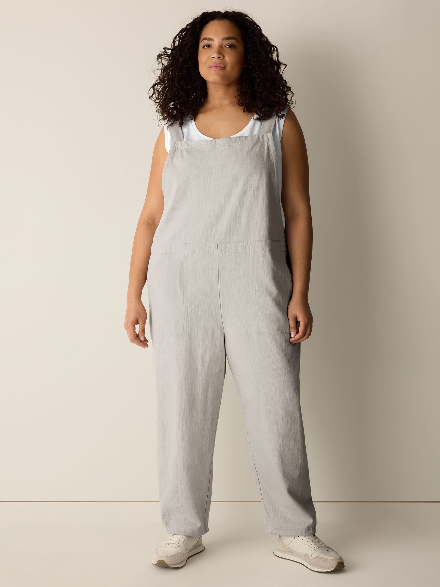 Slubby Organic Cotton Linen Overalls