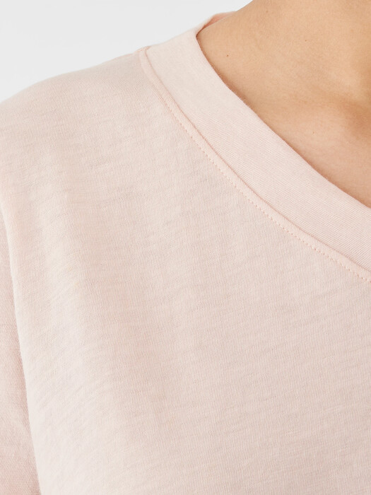 Organic Cotton Slub V-Neck Tee