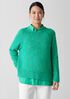 Organic Linen Cotton Slub Crew Neck Top