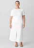 Organic Cotton Stretch Rib Crew Neck Top
