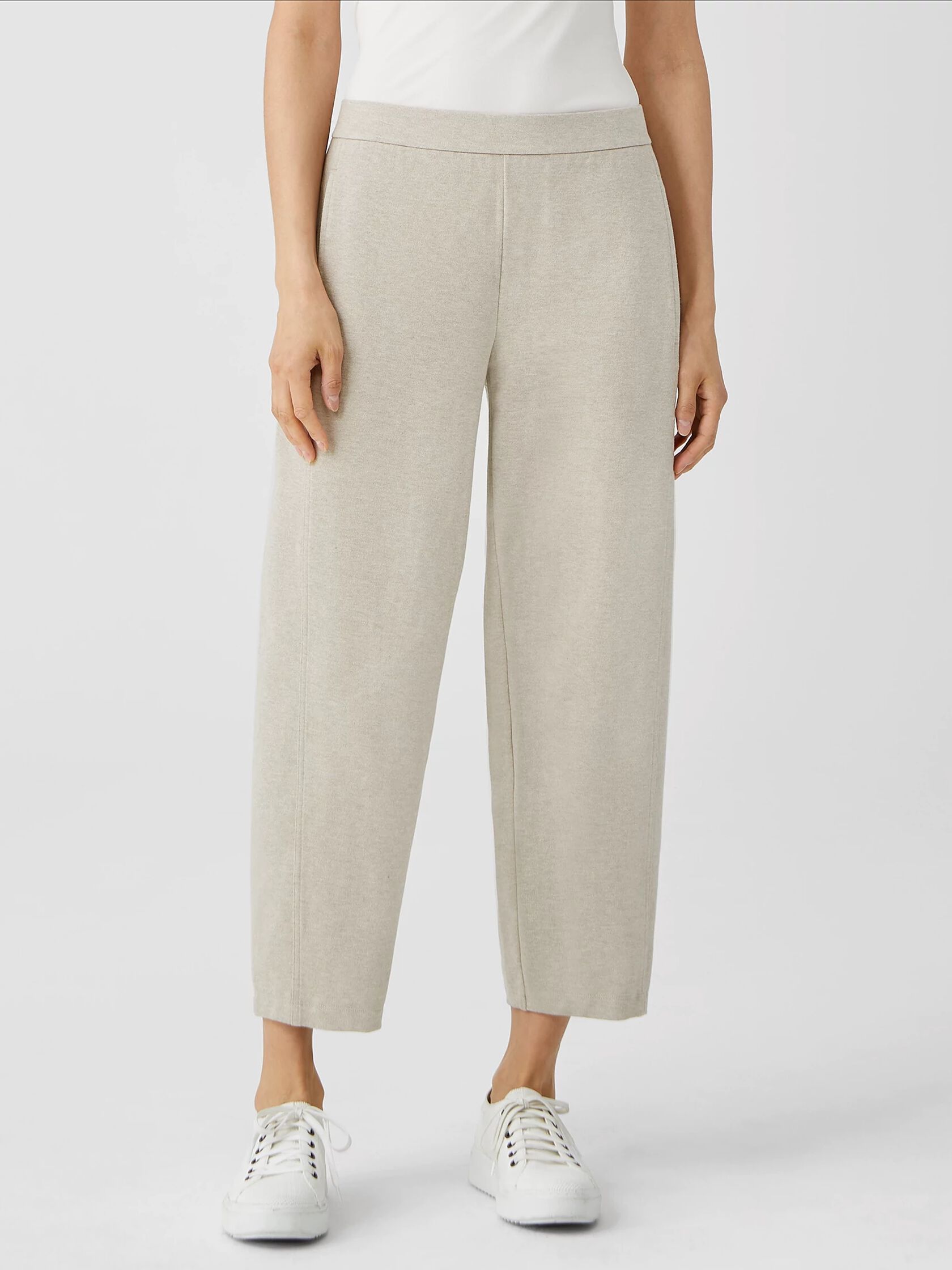 Organic Cotton Melange Crepe Lantern Pant