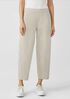 Organic Cotton Melange Crepe Lantern Pant