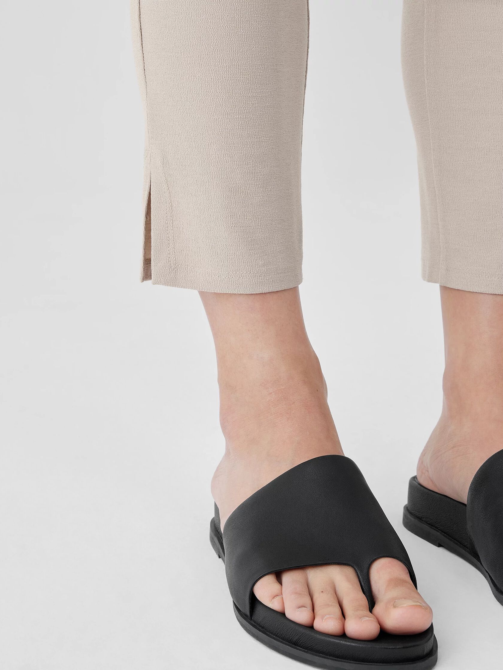 Washable Stretch Crepe Pant with Slits